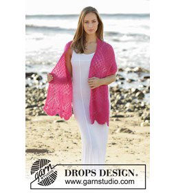 Sjaal gemaakt van Drops Brushed Alpaca Silk