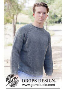 klassieke heren raglan trui met rolranden