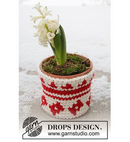 Bloempot gemaakt van Drops Snow - Eskimo