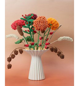 Herfst boeket gemaakt van Lijm gips klei