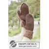Wanten Cocoa Puff Mittens gemaakt van Breinaalden zonder knop