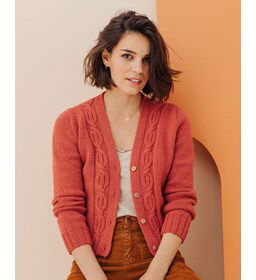 Damesvest gemaakt van Phildar Phil Ecolaine