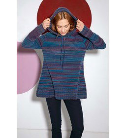 Damestrui wijdlopend gemaakt van Looms en punnikklosjes