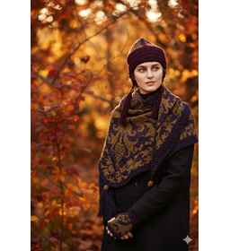 Omslagdoek gemaakt van Lang Yarns Donegal