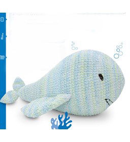 Knuffel Walvis gemaakt van Pingouin Pingo Chenille imprimee