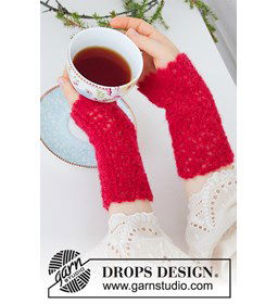 Polswarmers gemaakt van Drops Brushed Alpaca Silk