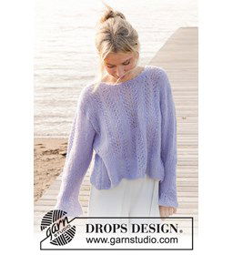 Wijde en soepel damestrui gemaakt van Drops Brushed Alpaca Silk