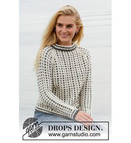 Trui voor dames gemaakt van Drops Lima