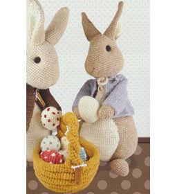 Paashaas gemaakt van knopen