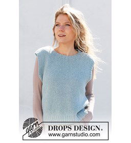 Dames top gemaakt van DROPS Sky