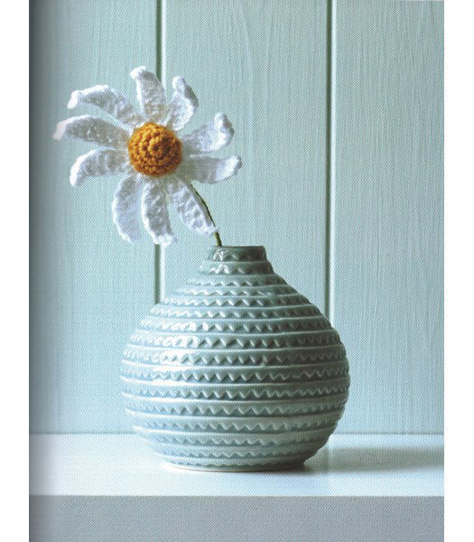 Haakpatroon madeliefje in vaasje