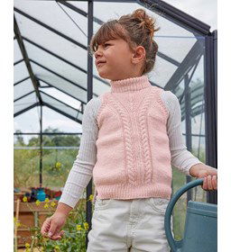 Meisjestrui met col gemaakt van Phildar Phil Partner 3,5