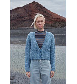 Kort vest met zakken gemaakt van Lang Yarns Donegal Tweed Plus