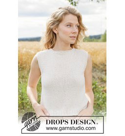 Top-down gebreide zomertop gemaakt van Rondbreinaald nr 4