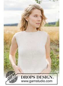 Top-down gebreide zomertop