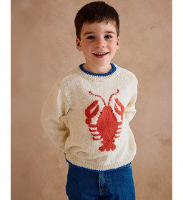 Jongentrui met kreeft gemaakt van Naaiartikelen