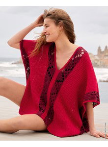 poncho met v-hals