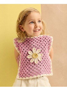 poncho met madeliefje