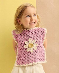 poncho met madeliefje