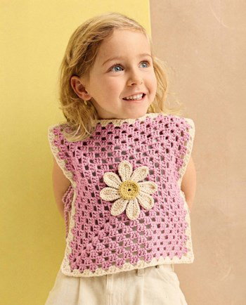 poncho met madeliefje