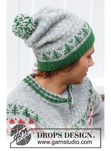 Muts met kerstboompatroon