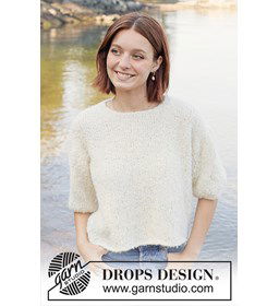Pearl Mist Trui  gemaakt van DROPS Alpaca Boucle