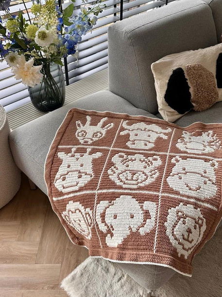 Safari avontuur mozaiek deken