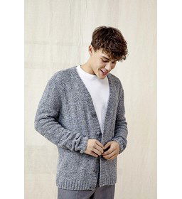 Herenvest gemaakt van Lang Yarns Kylie (op=op)