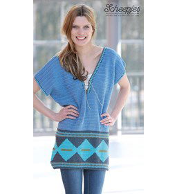 Tuniek gemaakt van Scheepjes Catona 50 - 100 gram