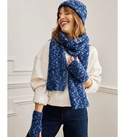 Sjaal, katjes en muts gemaakt van Phildar Phil Leo concept