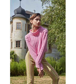Cropped damestrui Spread Love met kabels gemaakt van Lang Yarns Wooladdicts Bliss