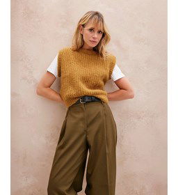 Spencer met ronde hals gemaakt van Phildar Phil Chic