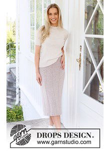 Lange damesrok met verticale lijnen