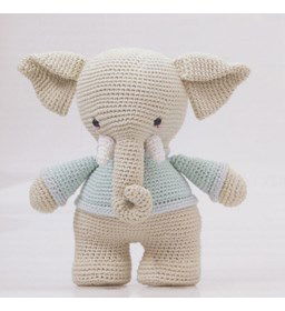 Basisfiguur olifant gemaakt van Scheepjes Catona 25 en 10 gram