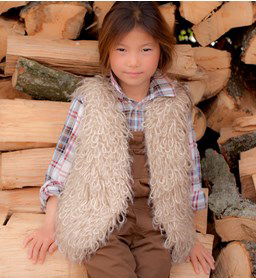 Mouwloos gilet gemaakt van Phildar Phil Beaugency