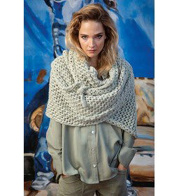 Sjaal gemaakt van Lang Yarns Sakura (op=op)