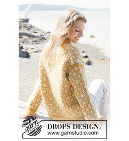 Paardenbloem Trui gemaakt van Drops Nepal