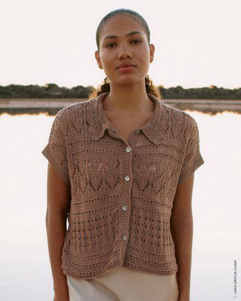 Damestrui met golvend kraagje