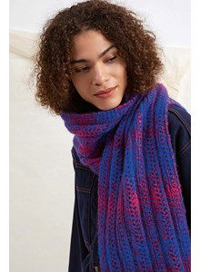 Sjaal met verticale ribbels