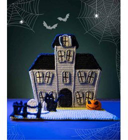 Spookhuis gemaakt van Boeken poppen en dieren