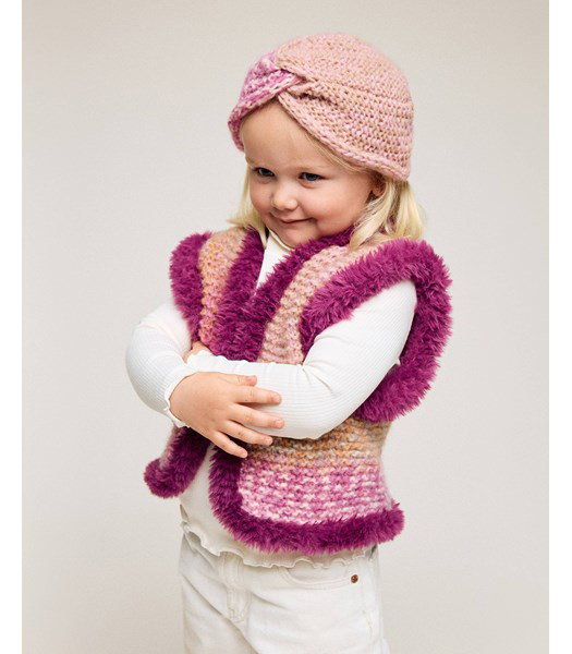 Breipatroon bolero Paige met bontrand