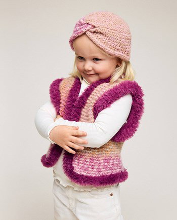 bodywarmer Paige met bontrand