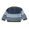 babytrui met streeppatroon en zigzag gemaakt van Lana Grossa Cool Wool Baby