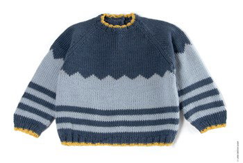 babytrui met streeppatroon en zigzag