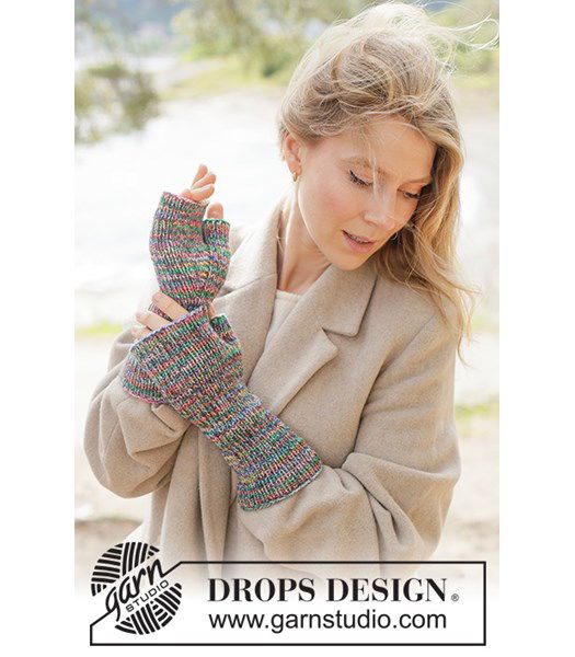 Breipatroon Katjes wanten Colorwhirl Cuffs