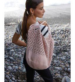 Buideltas met korte hengsels gemaakt van Phildar Phil Coton 4