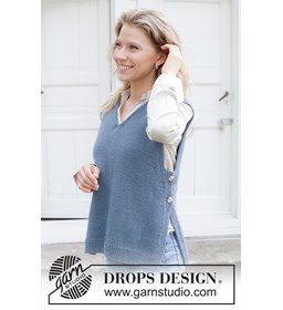 Steel Sky Vest gemaakt van Drops Lima