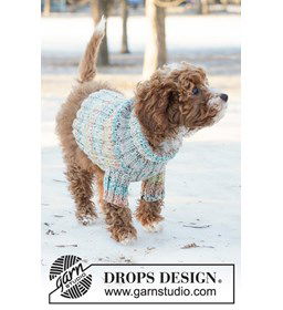 Hondentrui met hoge kraag gemaakt van Drops Fabel