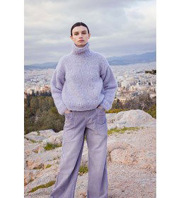 Damestrui met col Open Sky gemaakt van Lang Yarns Desire