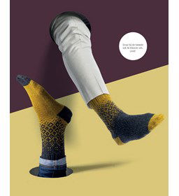 Ace of diamonds sokken gemaakt van Lang Yarns Jawoll